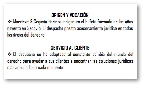 Despacho Abogados Moreiras & Segovia